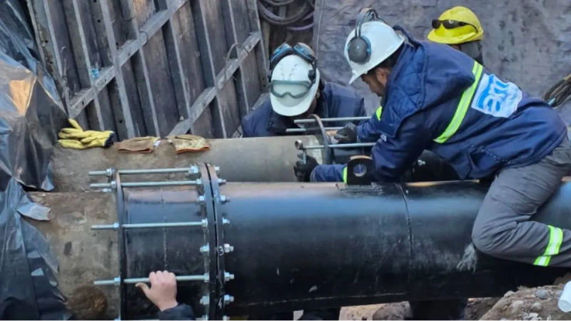 Concluyeron los trabajos de Aysam y el servicio de agua volverá de forma paulatina